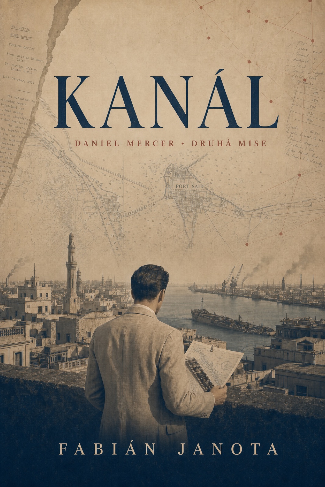 Obálková studie románu Kanál